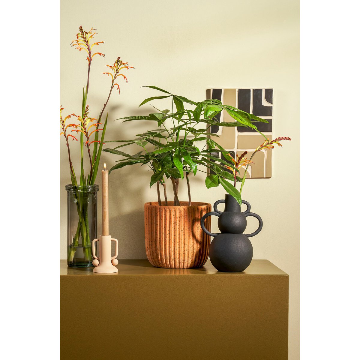Kerzenhalter Ula Beige