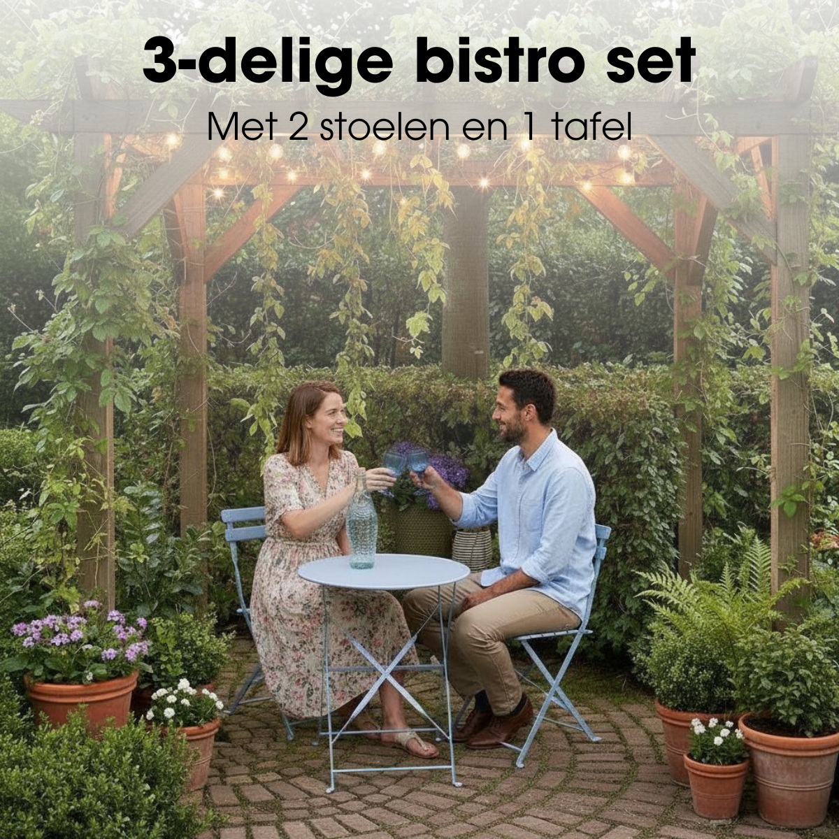Garten-Bistro-Set Laurence Hellblau