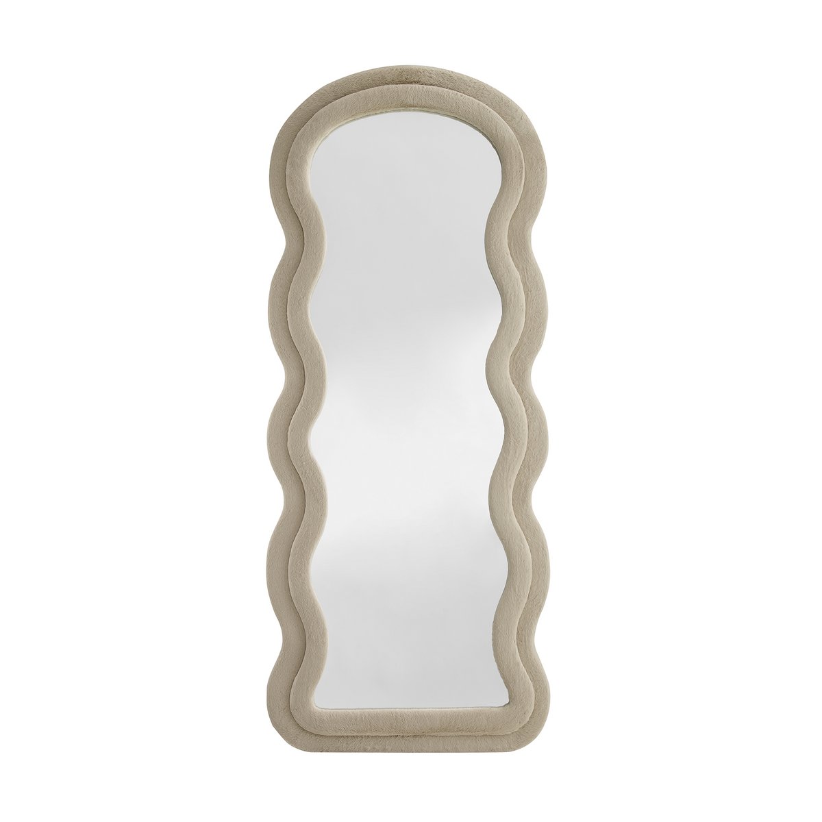 Mirror faux fur champagne 70x170 cm