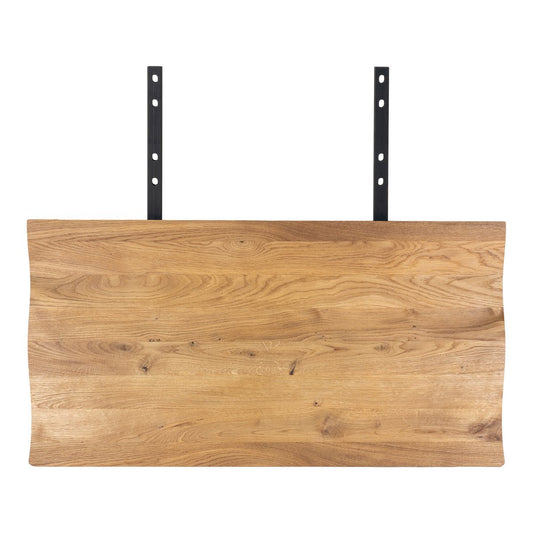 Verlängerungsplatten für Toulon-Tisch – Wellenkante – Natur, Eiche/Stahl, 95 x 50 x 4 cm – 2er-Set