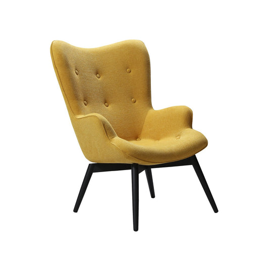 Armchair Yellow textured fabric