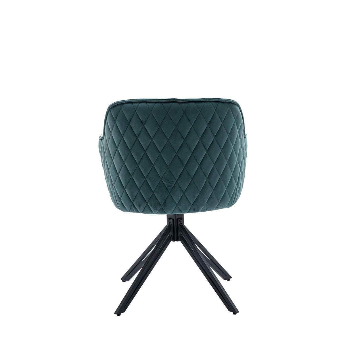 Armchair with honeycomb quilting green