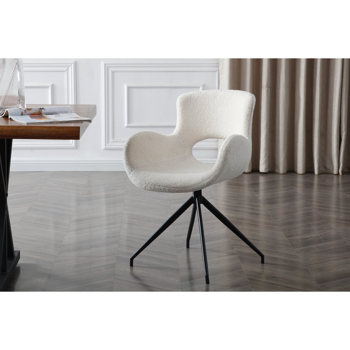 Armchair with cut-out back White