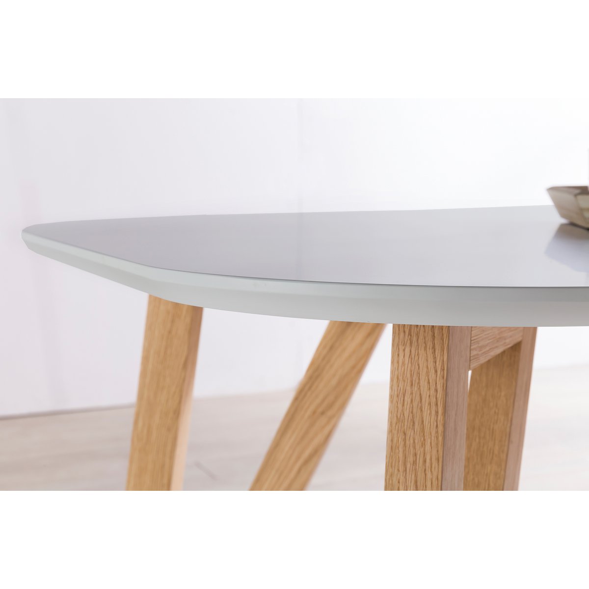 Dining table 140x90x76 cm gray oak
