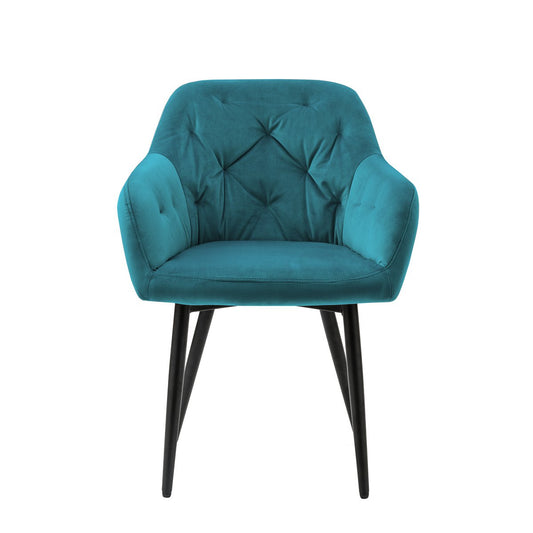 Armchair turquoise velvet