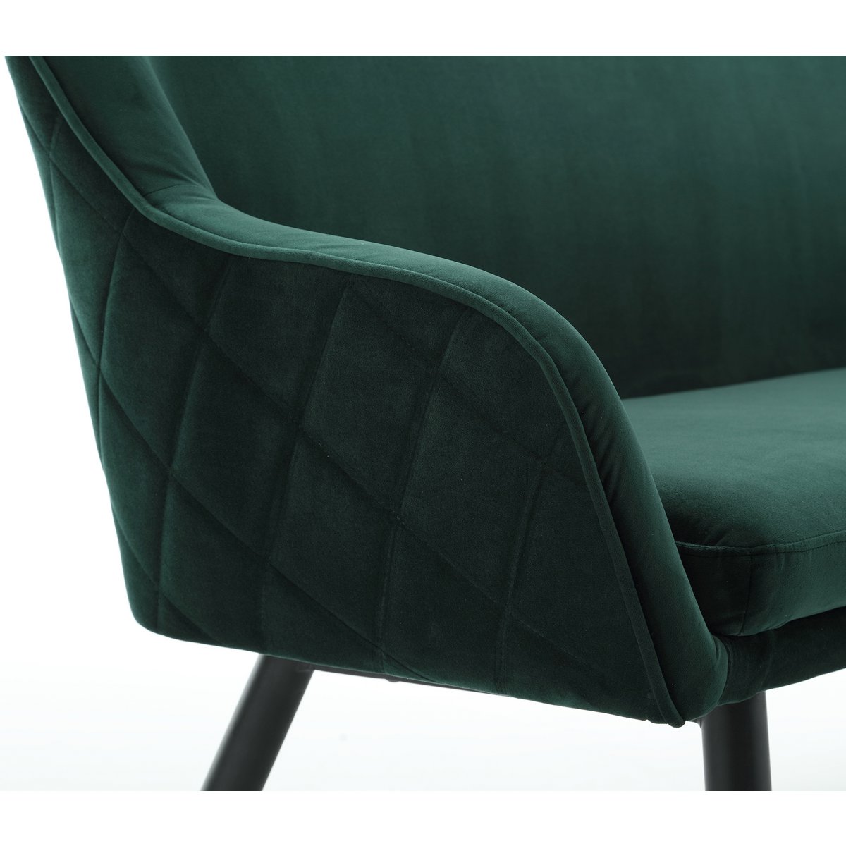 Bench 160 cm velvet fir green