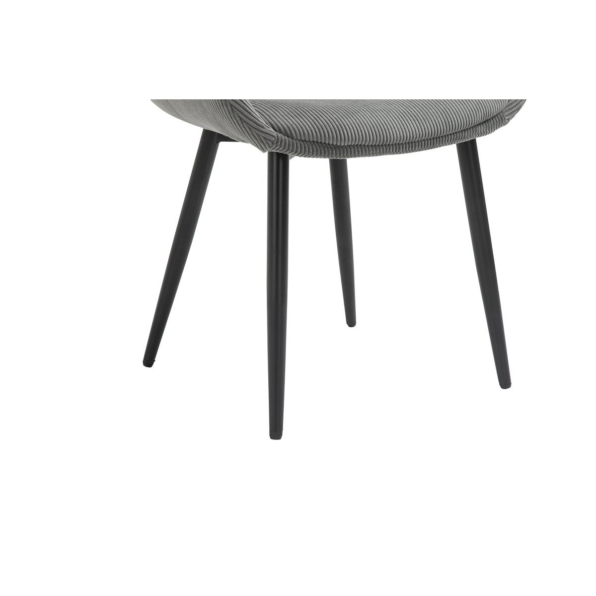 Set of 2 corduroy armchairs grey
