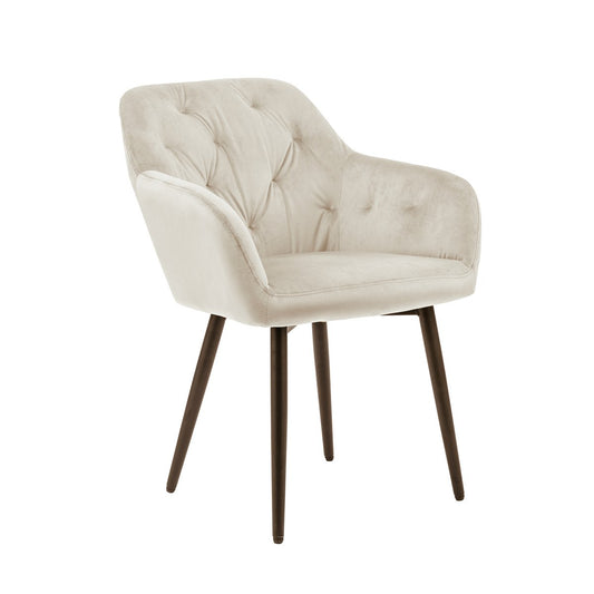 Armchair cream velvet