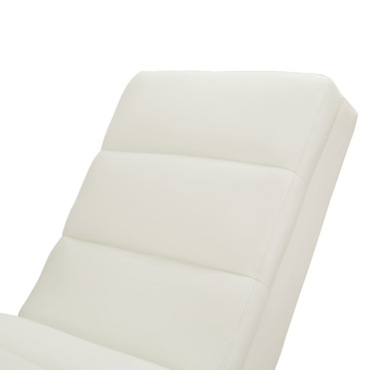 Relaxation lounger white imitation leather look