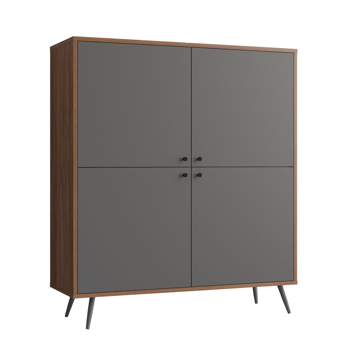 Highboard walnut/gray