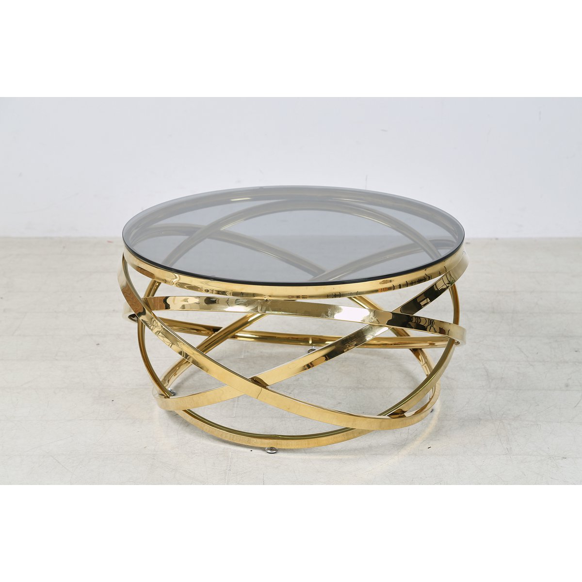 Couchtisch Gold/Grau Ø 80 cm