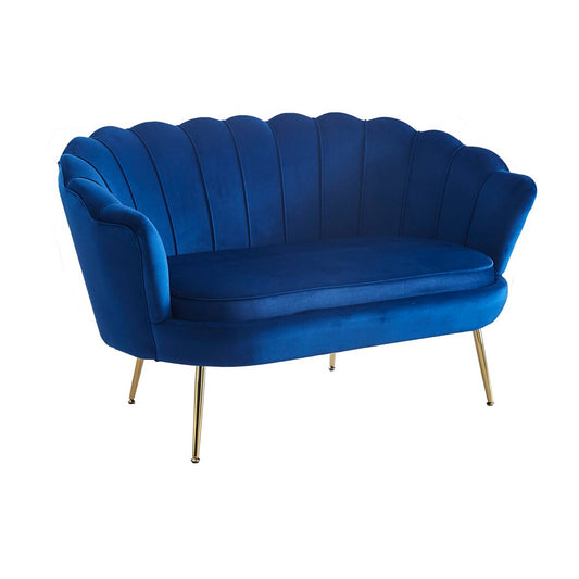 Muschelsofa aus Samt Dunkelblau