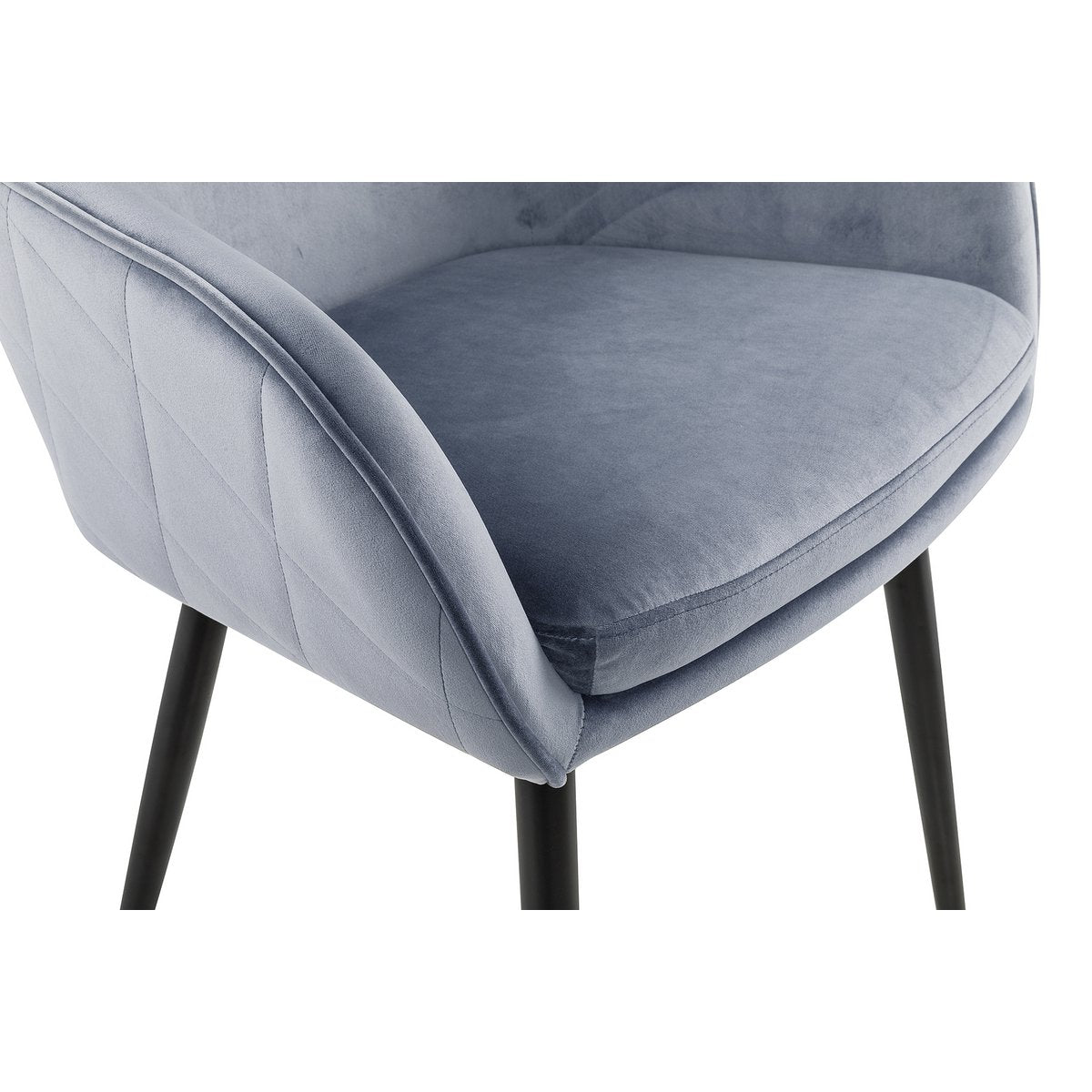 Dining chair light gray velvet