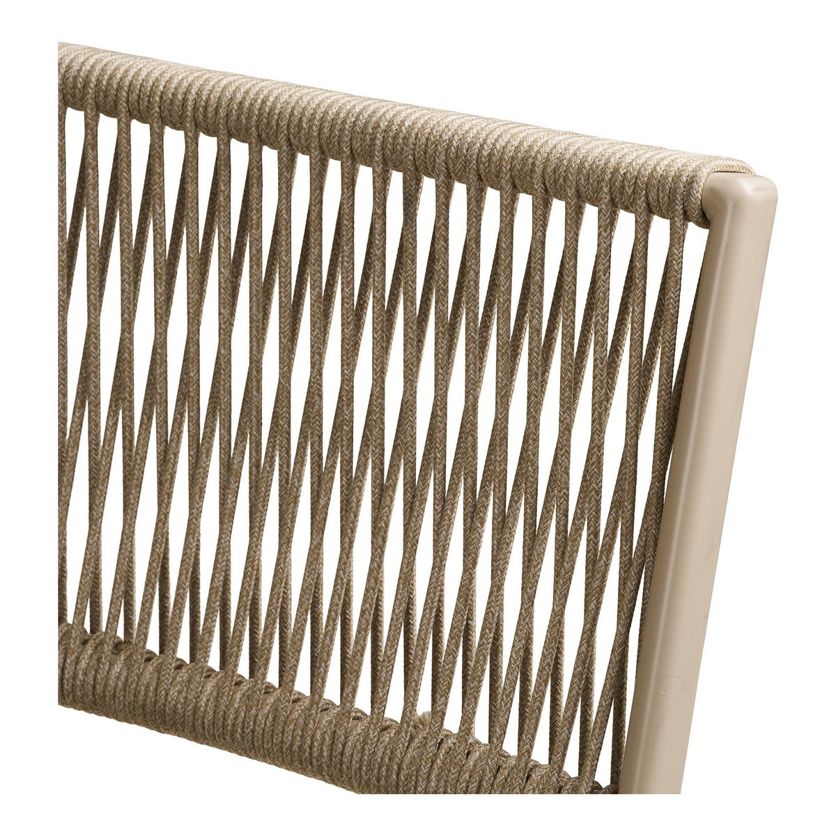Arcas Bistro-Set, 2 Stühle und 1 Tisch, Polyester/Stahl, Taupe