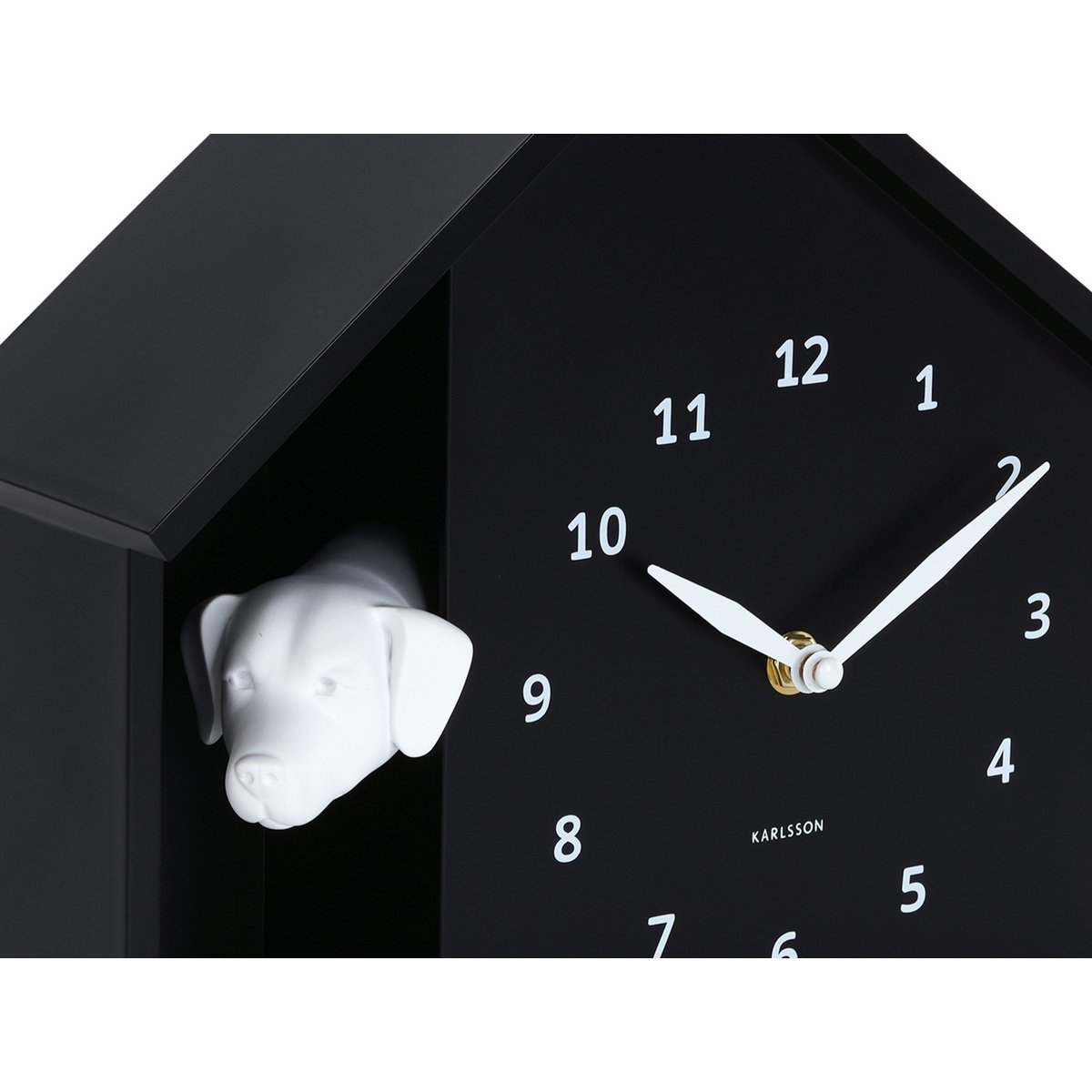 Wanduhr Spähender Hund
