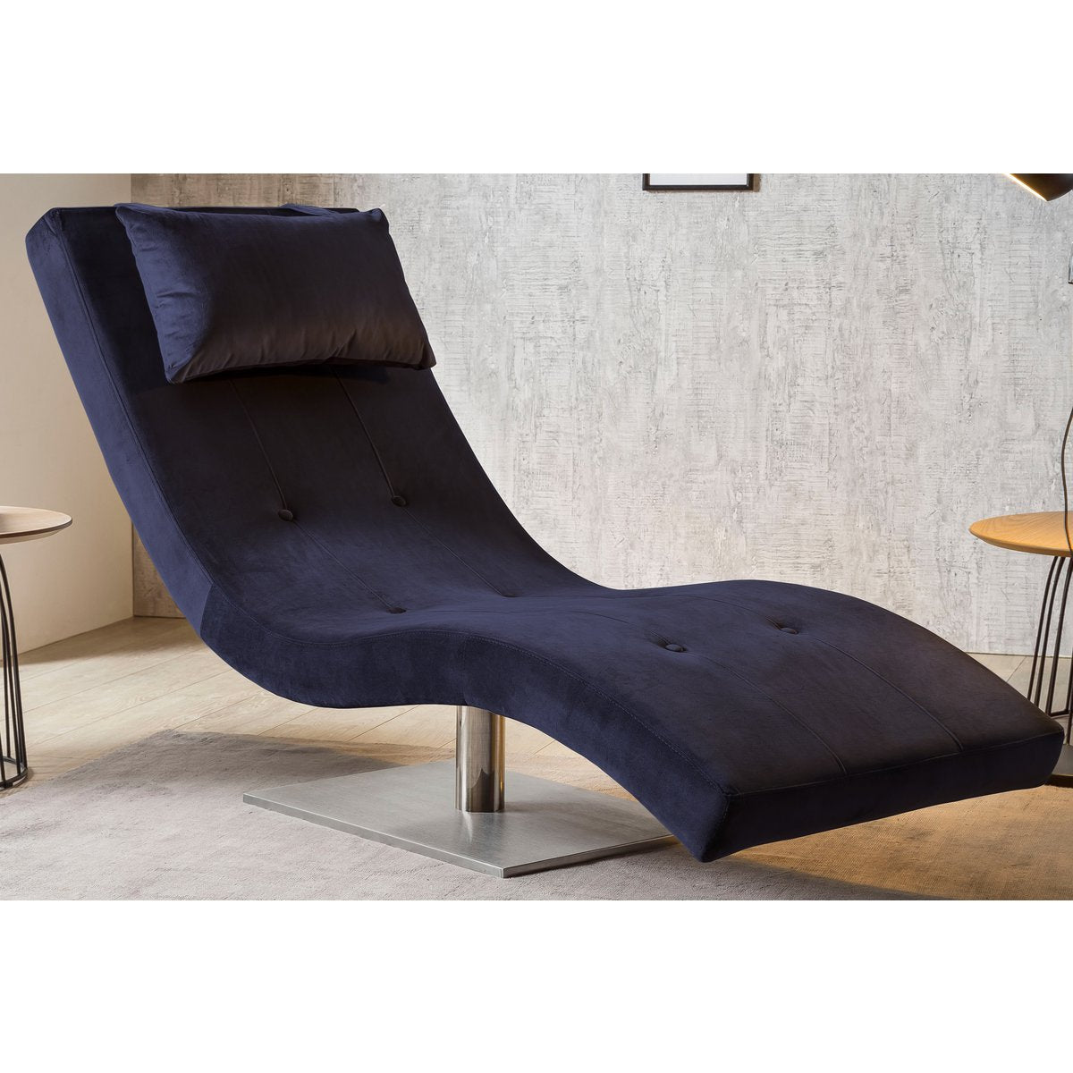 Relax lounger velvet blue