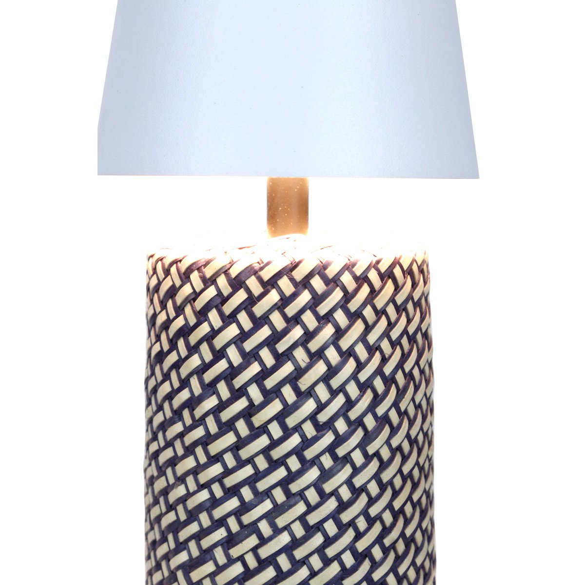 Table lamp black/white 29 cm with LED battery