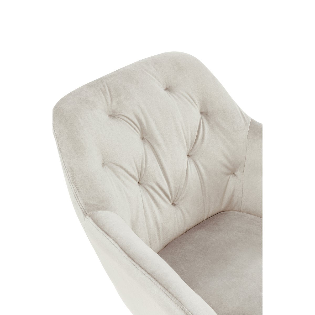 Armchair cream velvet