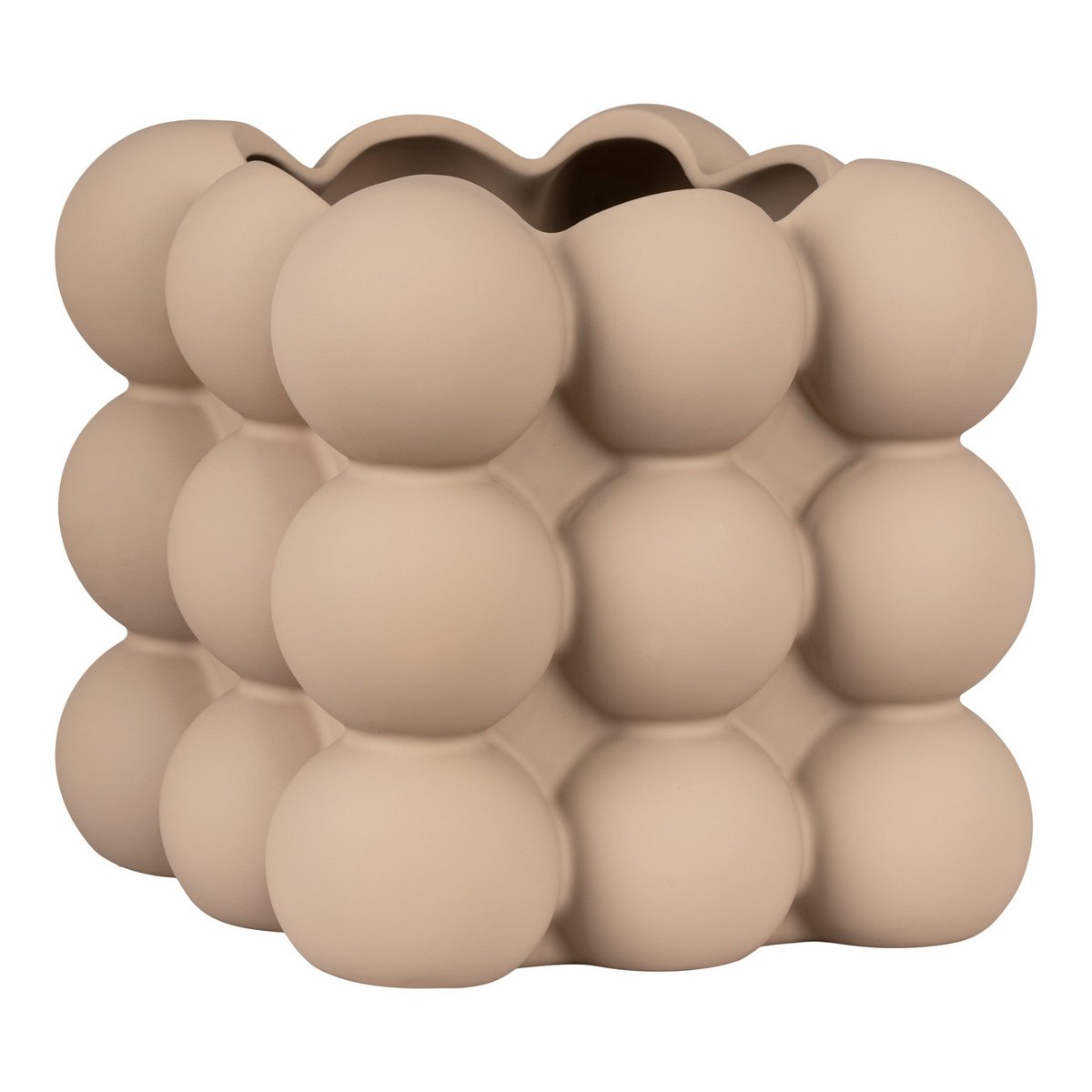 Blumentopf - Blumentopf aus Keramik, braun, 13,5x13,5x13 cm