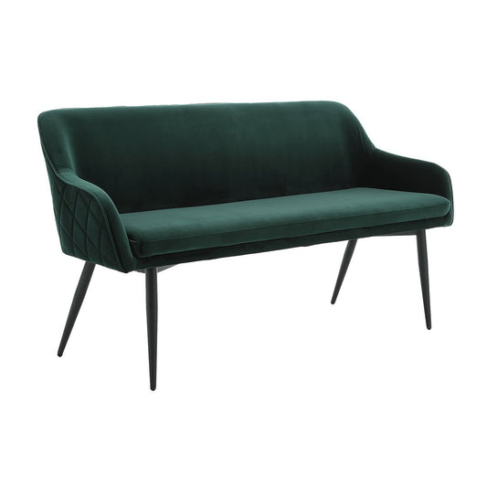 Bench 160 cm velvet fir green