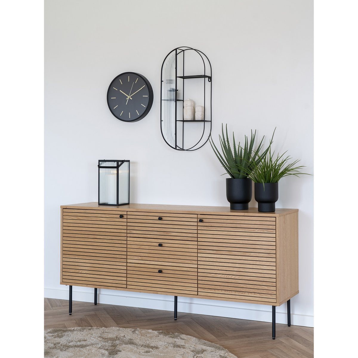 Kensington Wall Clock - Wanduhr, schwarz, geräuschloses Uhrwerk, rund, ø35 cm