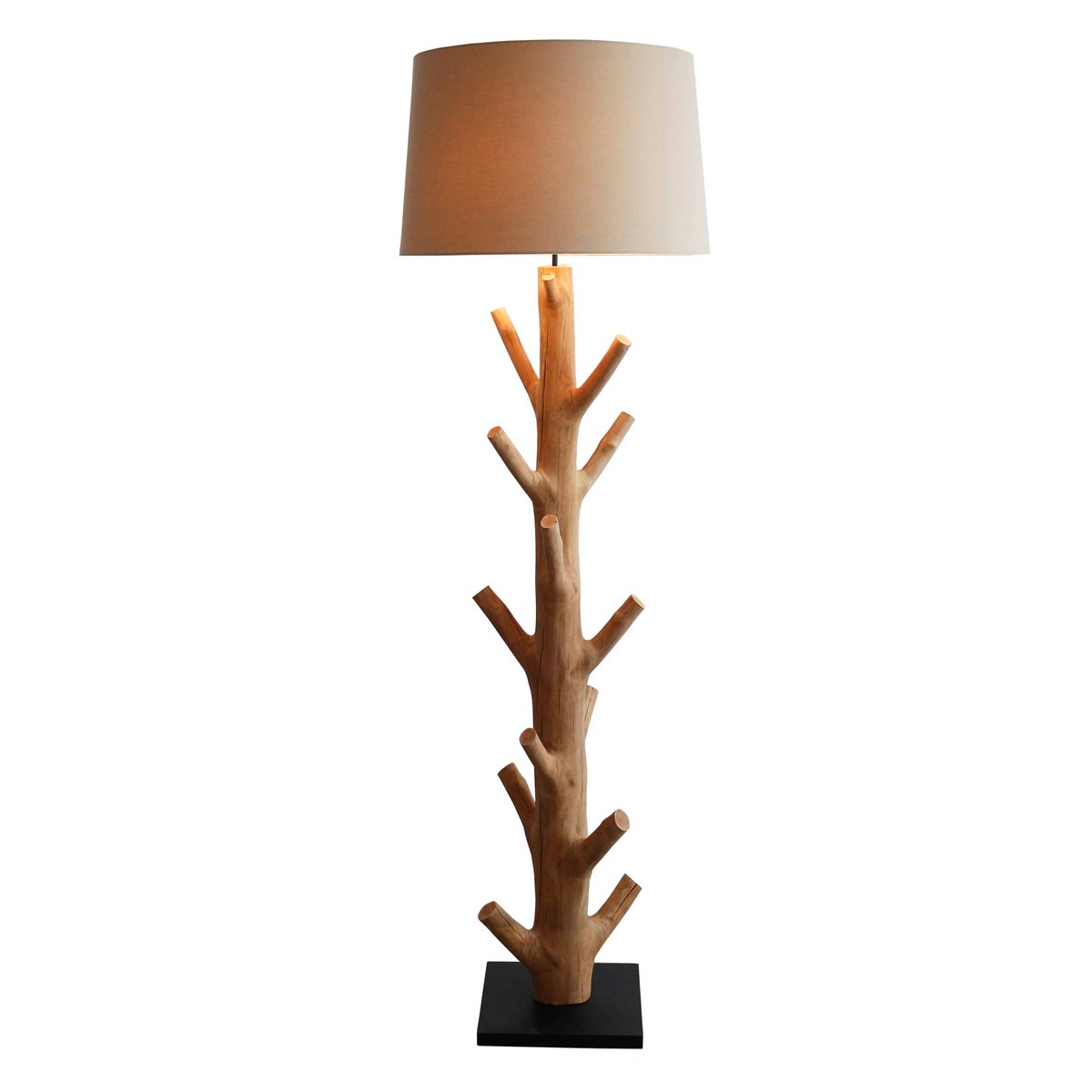 Floor lamp driftwood natural/white 175 cm