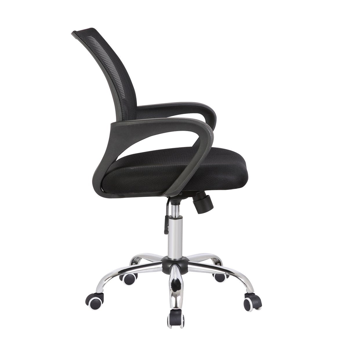 Office chair with mesh covering, black/gray