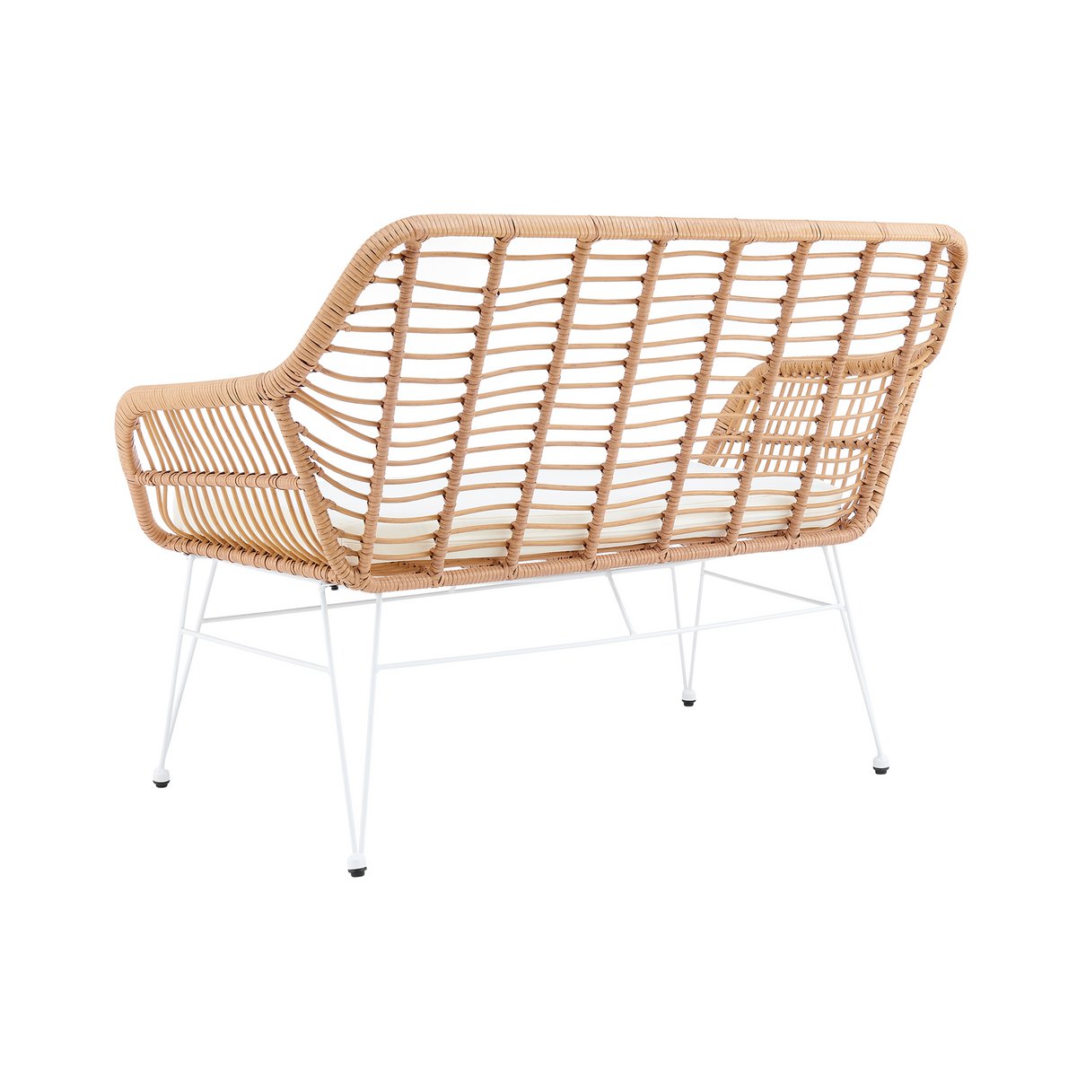 Bench in natural rattan look