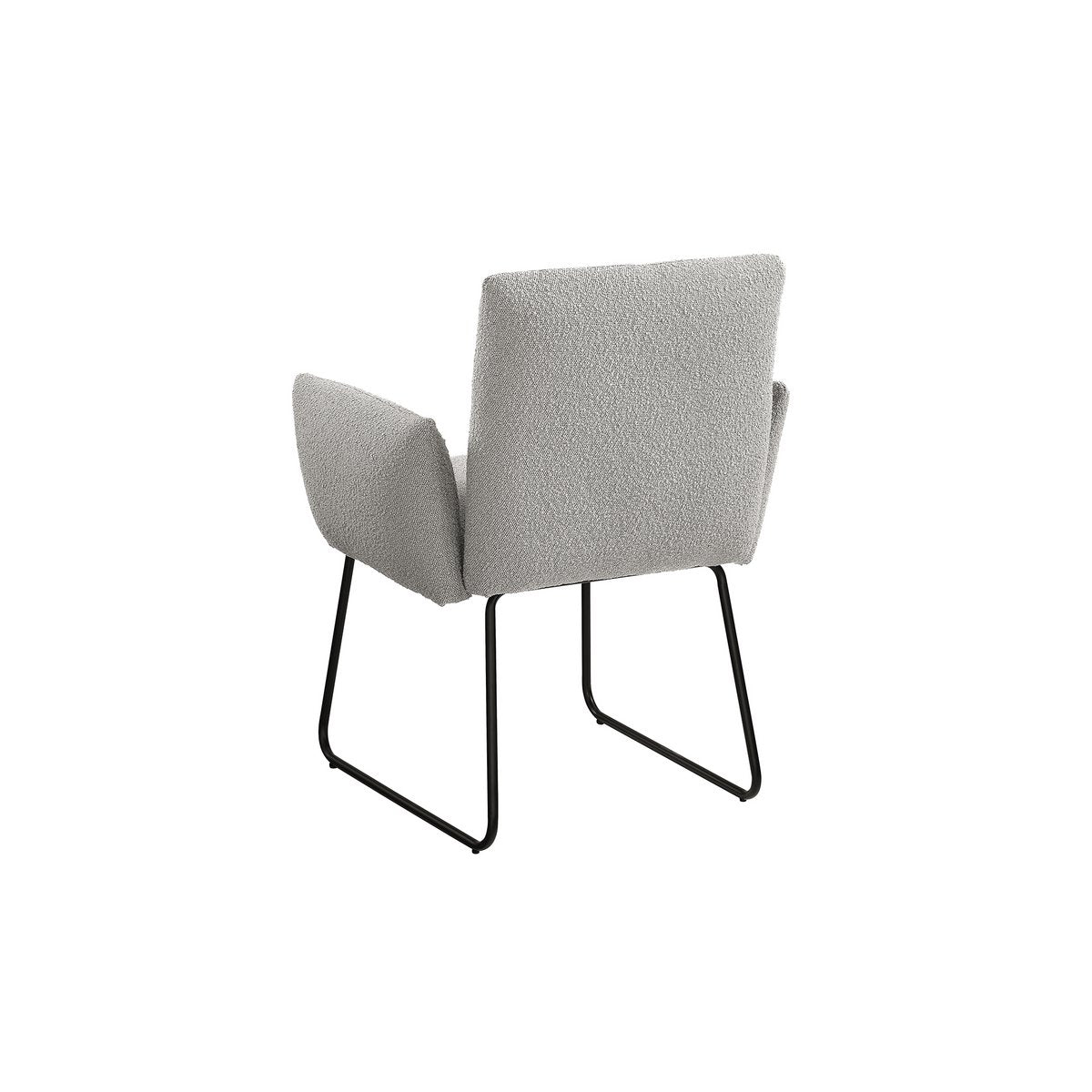 Armchair Bouclé fabric light gray