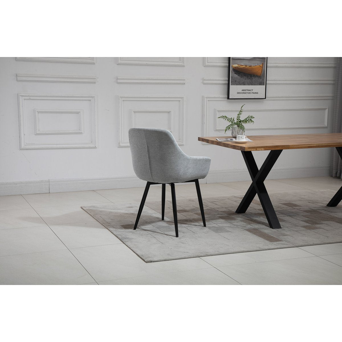 Set of 2 armchairs light grey