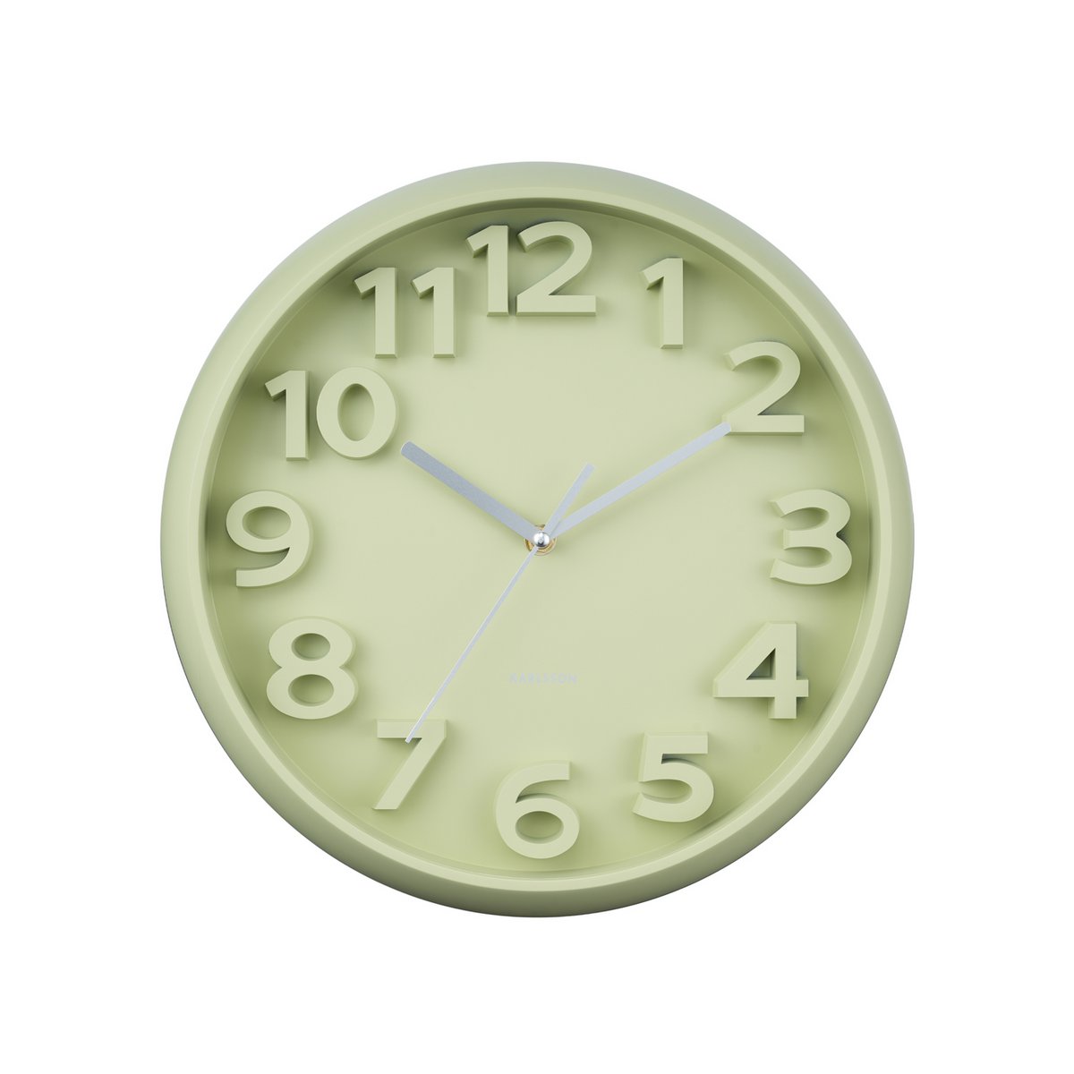 Wanduhr mit erhöhten klassischen Zahlen