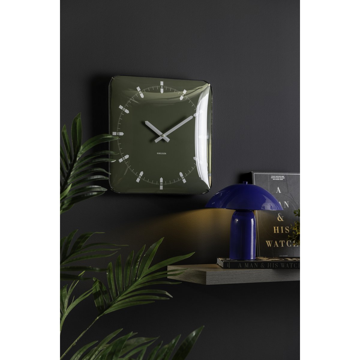 Wanduhr Sucinto Dome Square