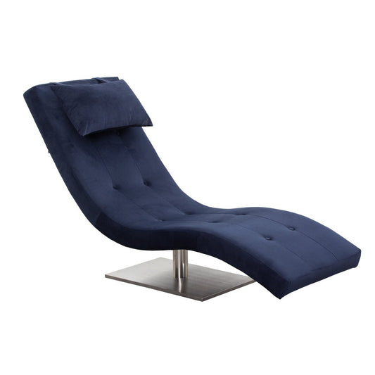 Relax lounger velvet blue