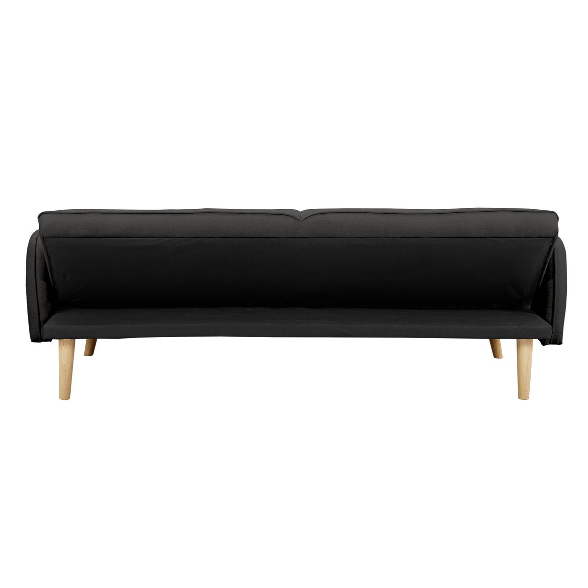 3-seater sofa textured fabric fine dark gray