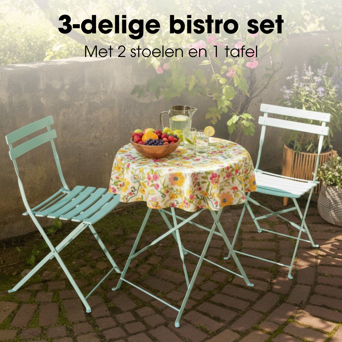Garten-Bistro-Set Laurence Hellgrün