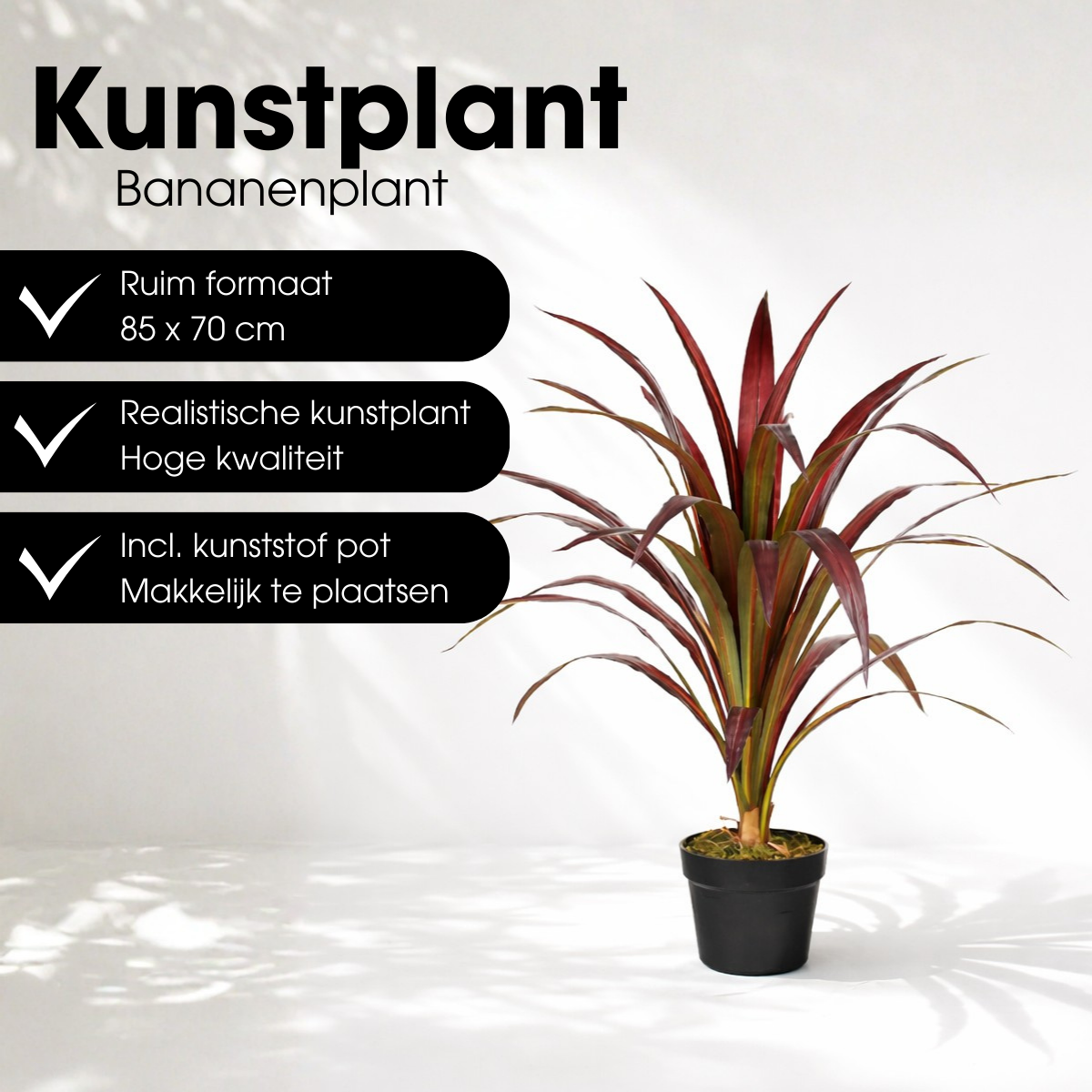 Künstliche Pflanze Bananenstaude Rot