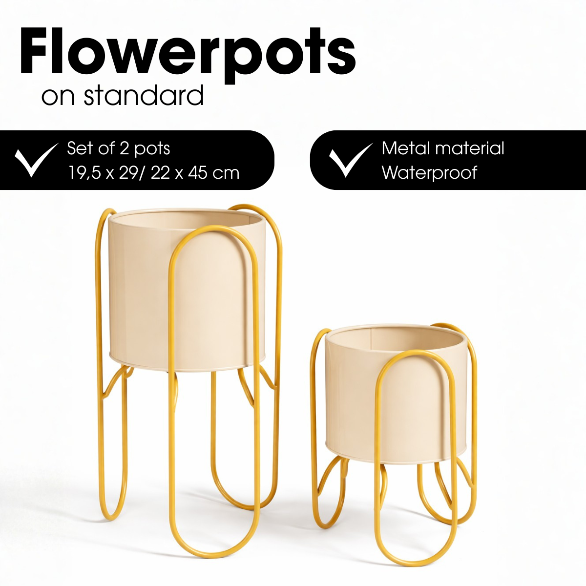 Blumentopf in Donaugelb