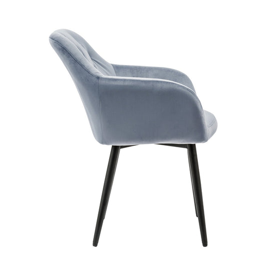 Armchair light gray velvet