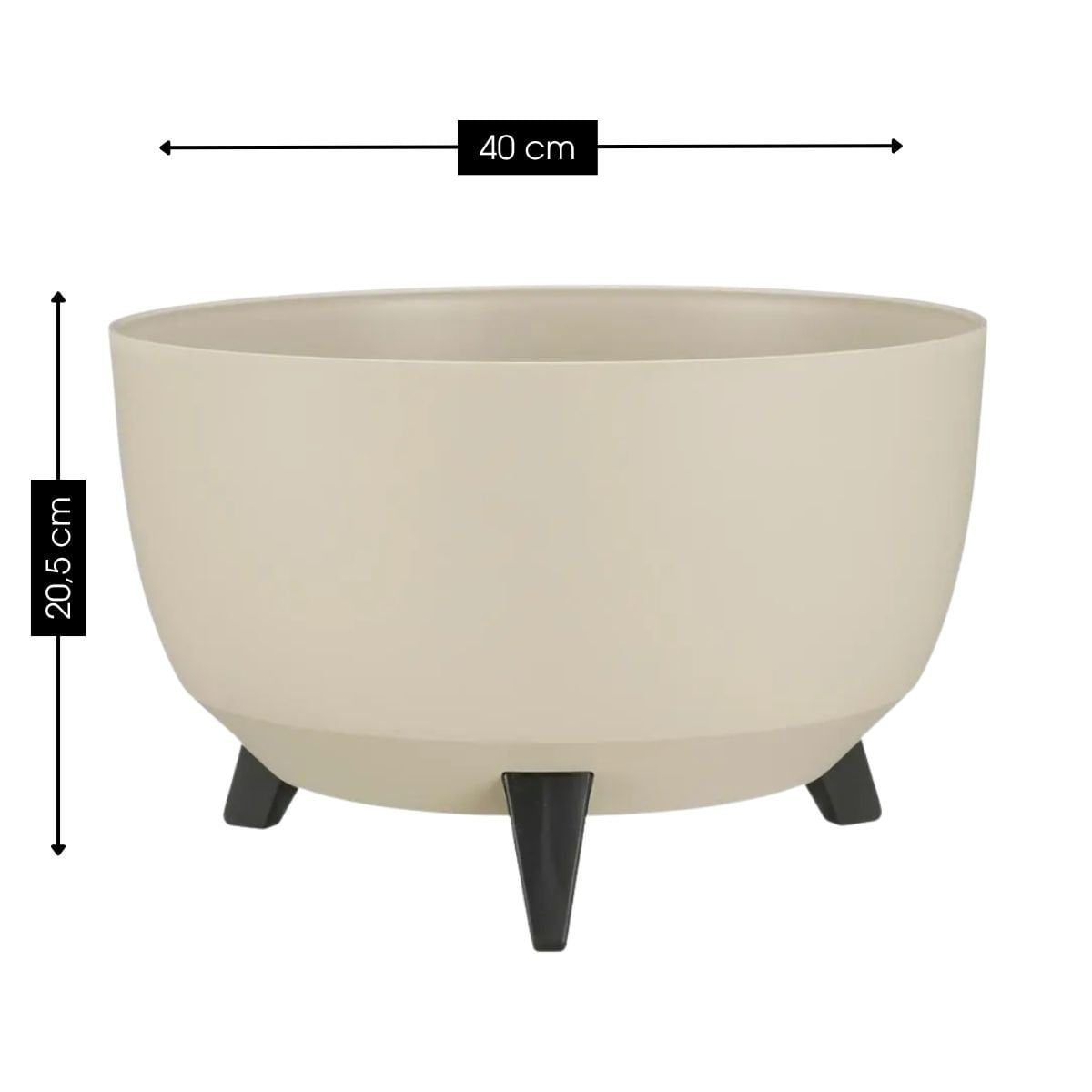 Pflanzgefäß für den Außenbereich Doppio Beige