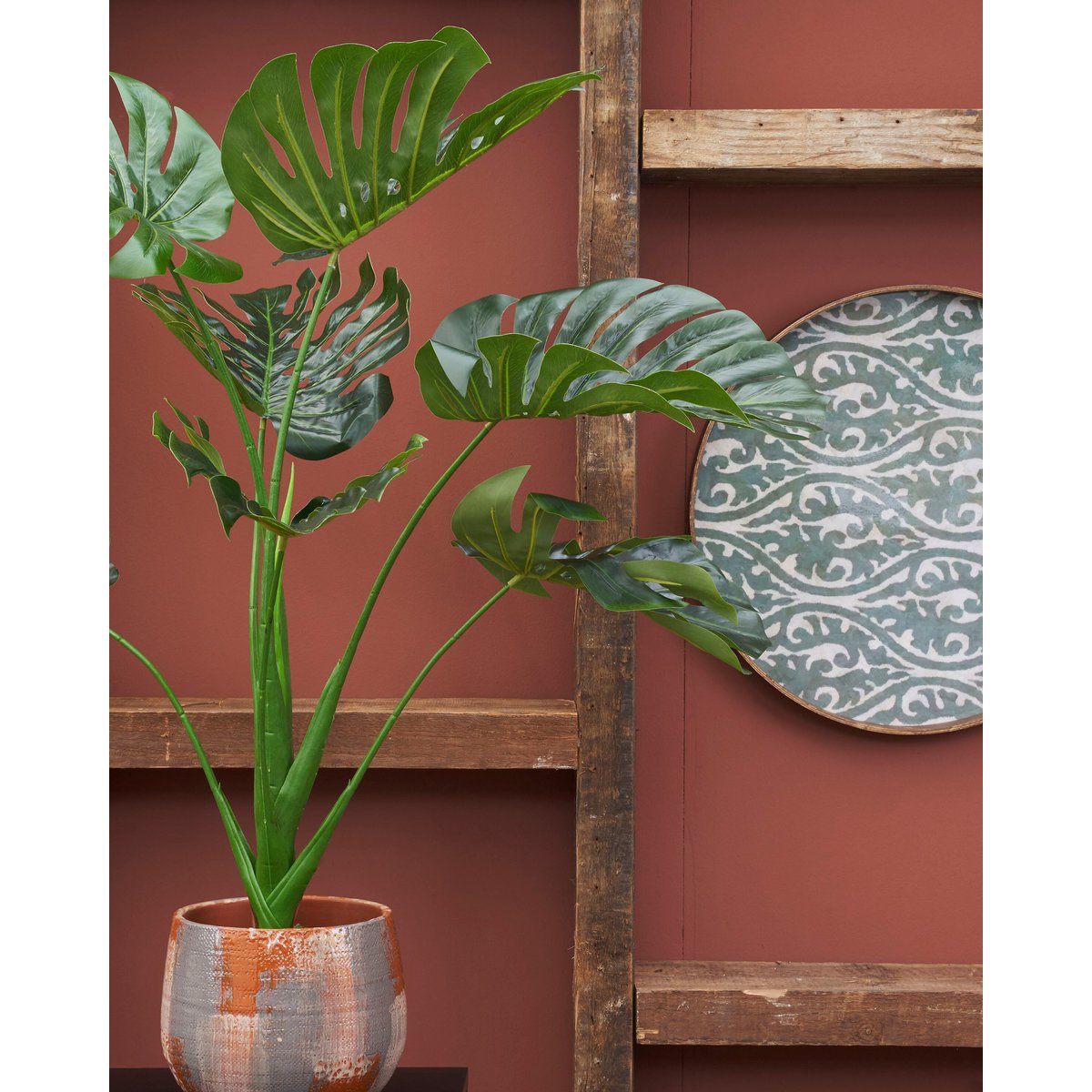 Künstliche Pflanze Monstera grün