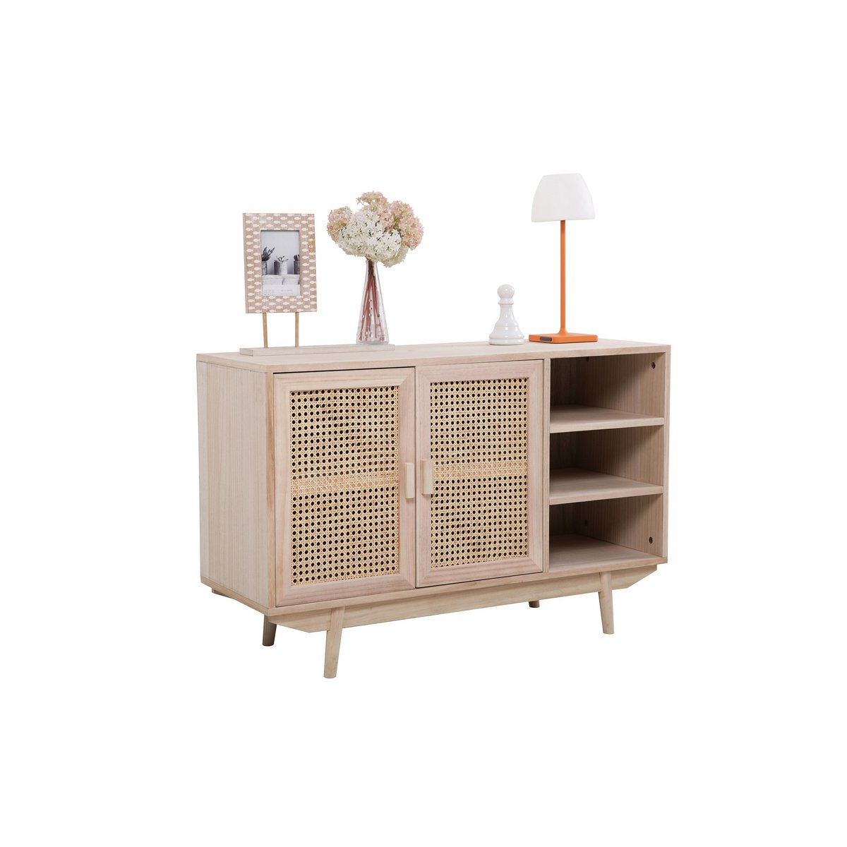 Sideboard 100x36 cm rattan weave