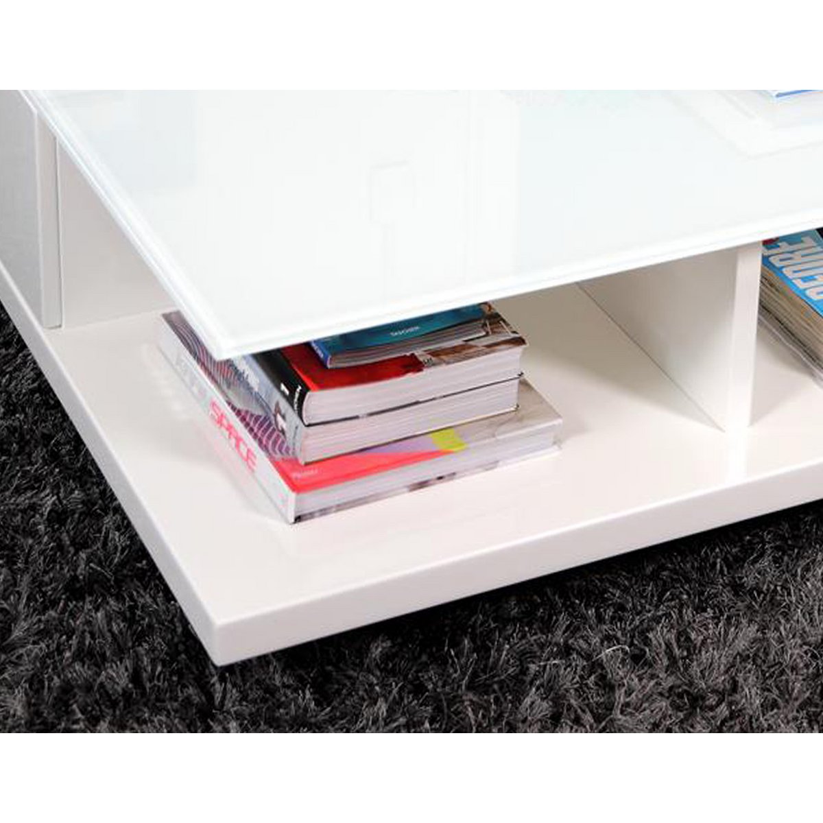 Coffee table 100x100x36 cm white