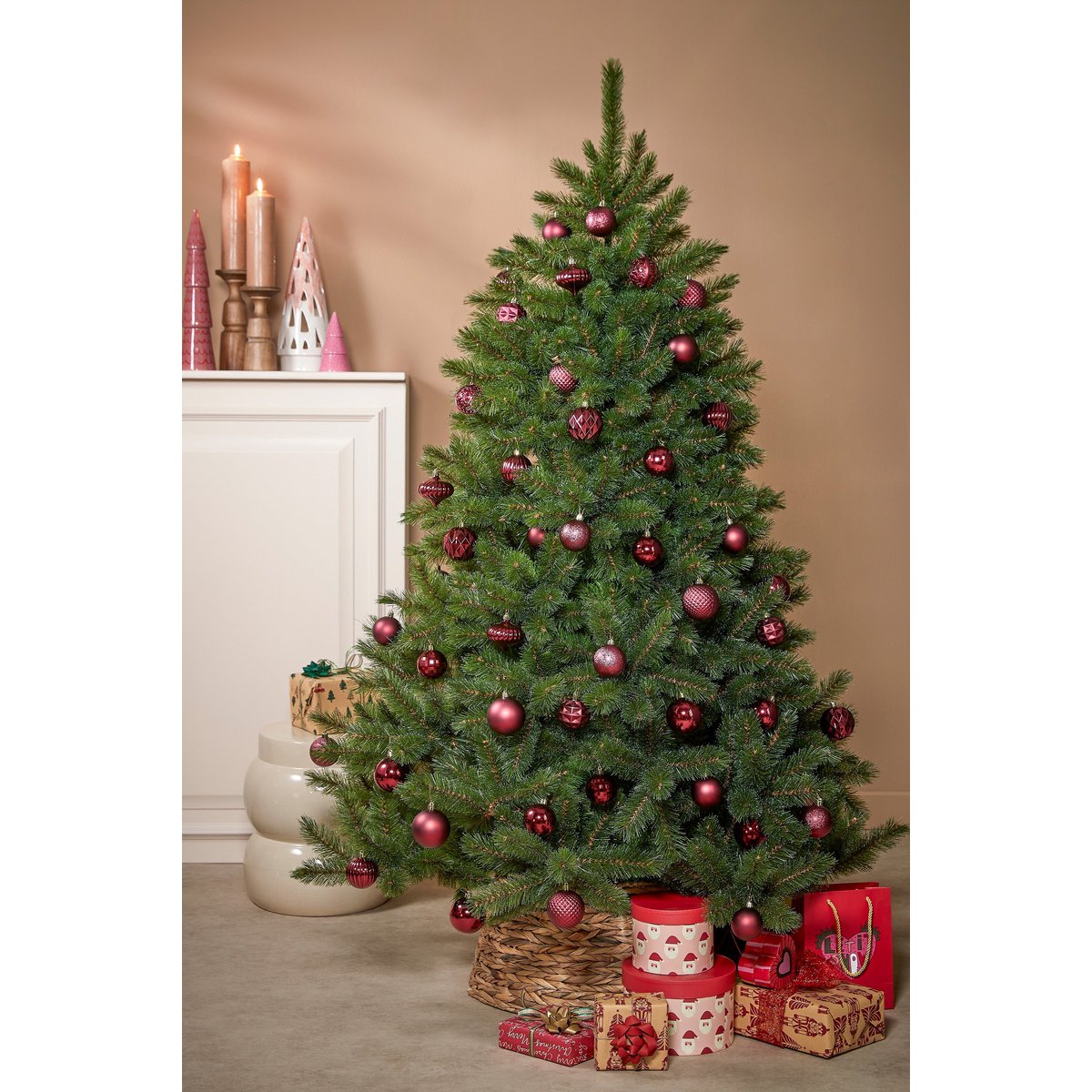 Weihnachtskugel-Set Unzerbrechliche Kugeln Dunkelrot