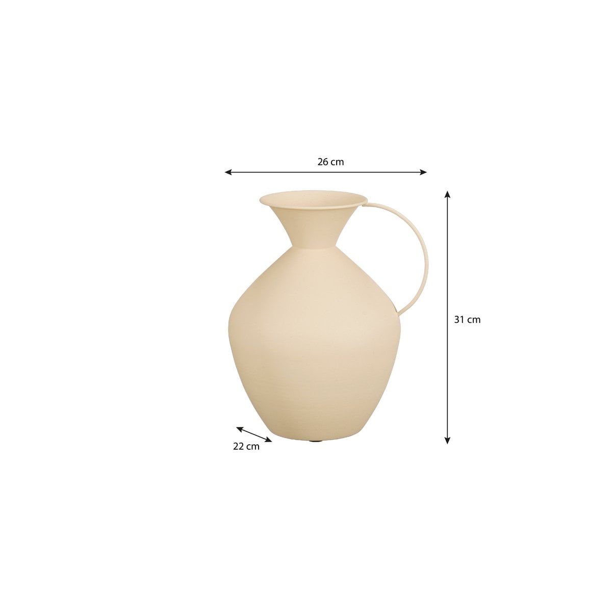 Vase Gyge Cremeweiß