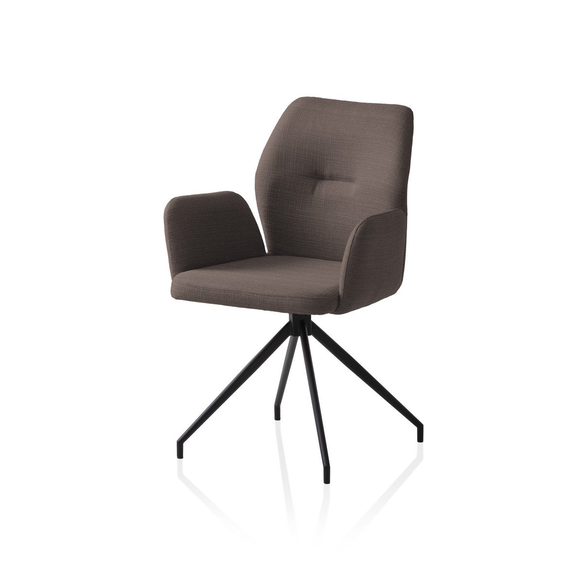 Armchair with 180° swivel function brown