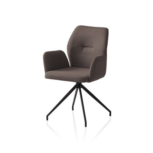 Armchair with 180° swivel function brown