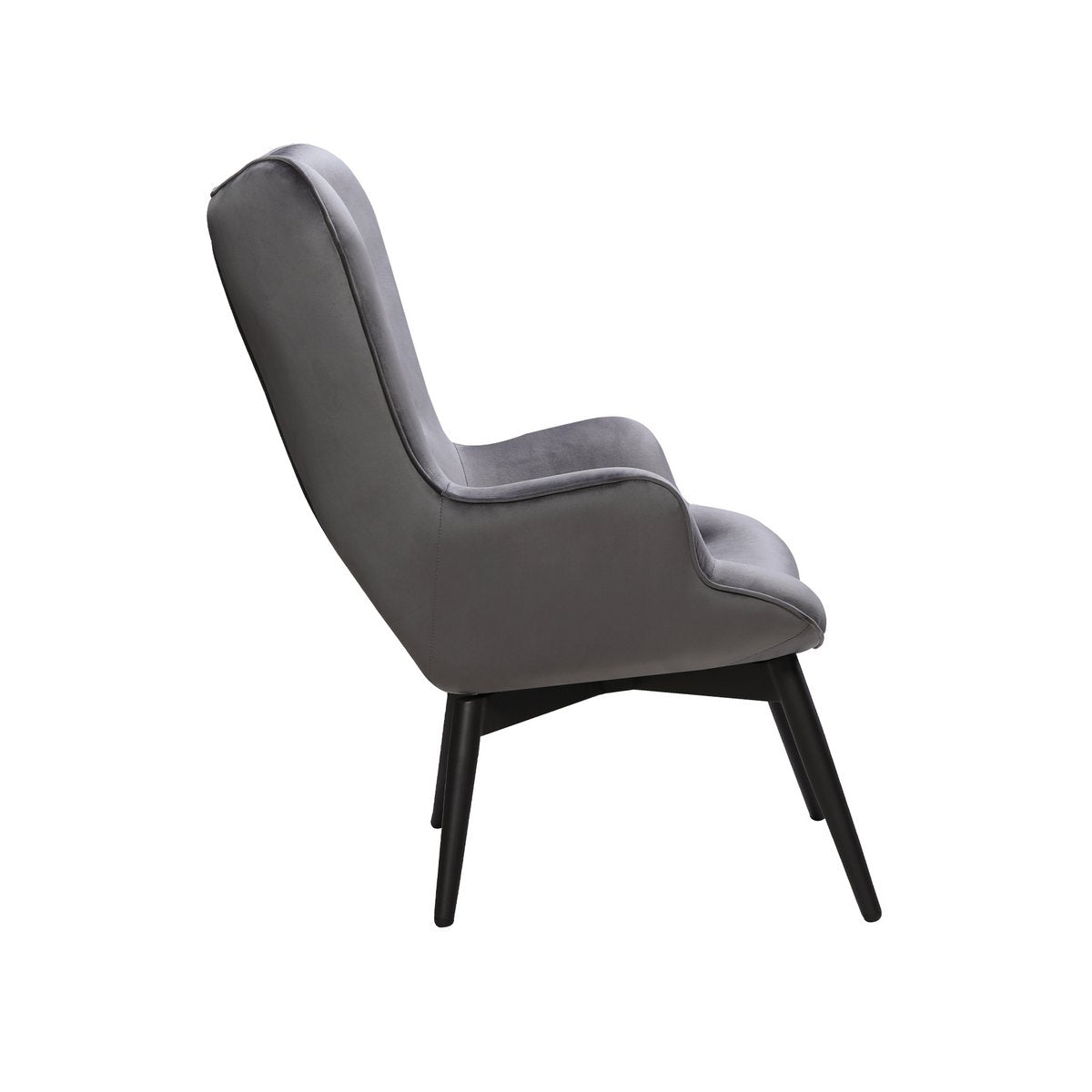 Armchair gray velvet