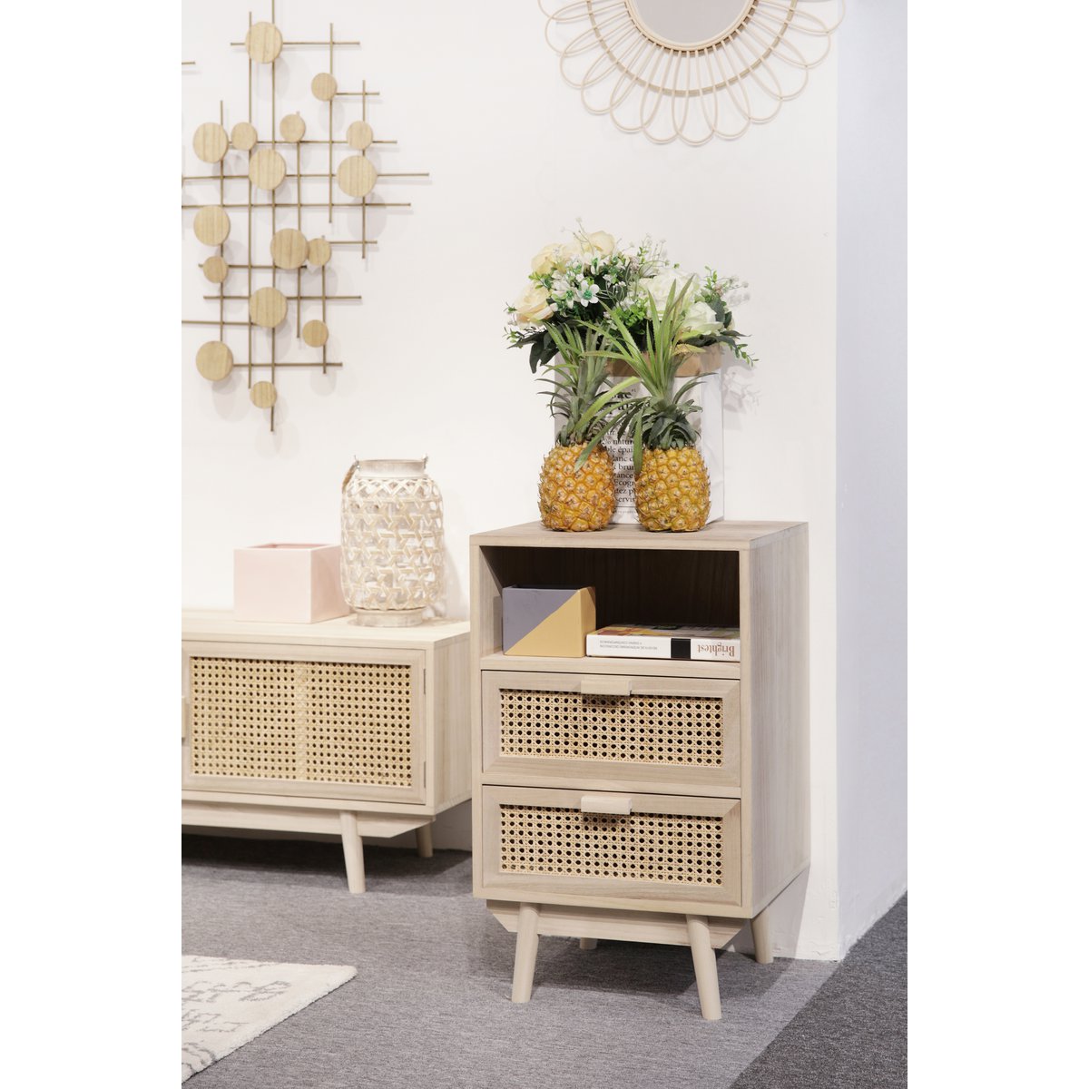 Chest of drawers 42x36 cm rattan weave
