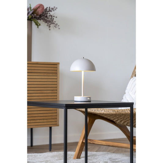 Holt LED-Tischlampe – Sand, Metall, wiederaufladbar
