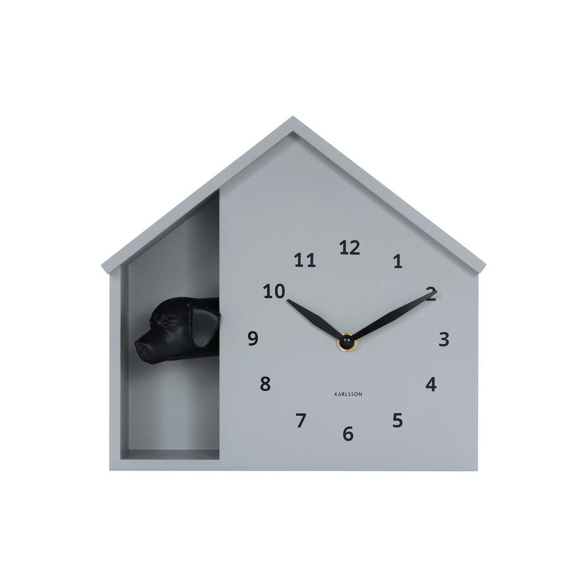 Wanduhr Spähender Hund